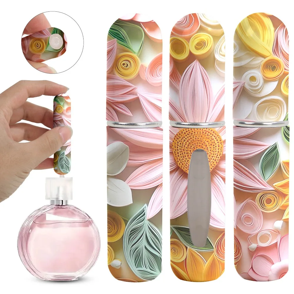 

Travel 5ml Mini Perfume Bottle Refillable Essential Oil Alcohol Empty Cosmetic Containers Spray Rotating Bottle