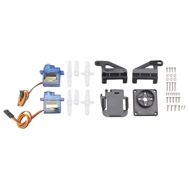 1Set Dual Axle Servo Gimbal Anti-Vibration Camera Platform Mount PTZ Pan/Tilt With 2PCS 9G Servo For FPV Drone Assembly-A25R
