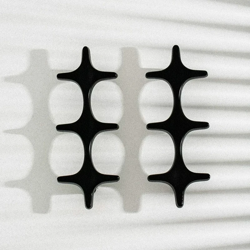 Matte Black Brass Cross Kitchen Cabinet Pulls Minimalist Modern Drawer Knobs and Handles for Furniture Hardware Wardrobe Dresser