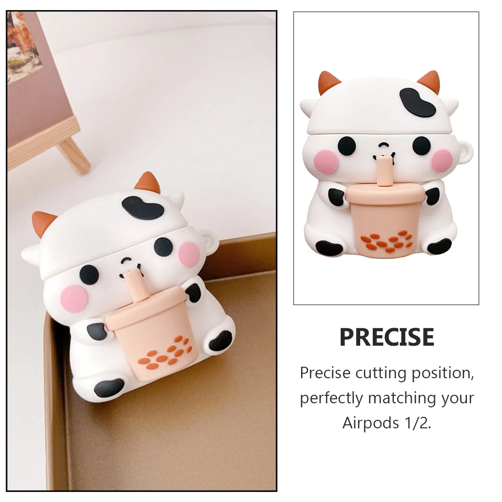 

Silicone Earphone Case Cover for 2 Precise Cutting Protective Cartoon Dustproof Charging Compatible Earphone