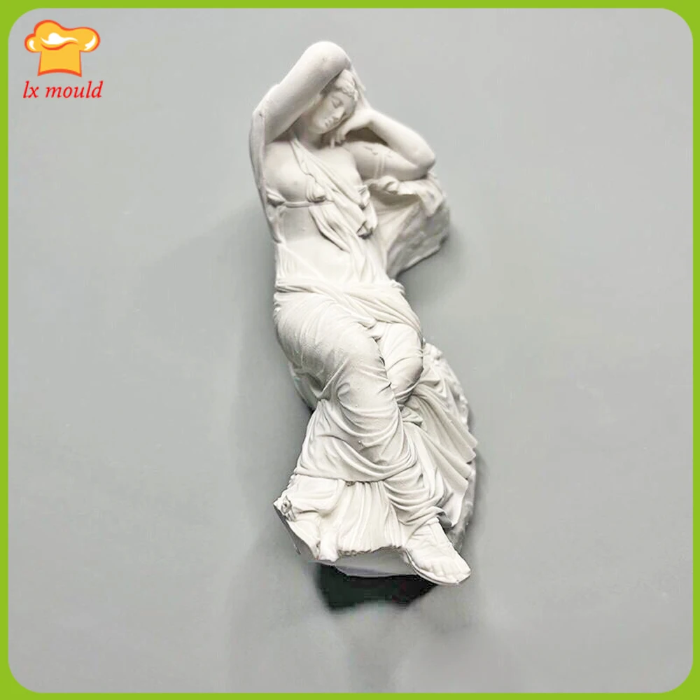 Imagem -05 - Estátua de Senhora Romana Aromaterapia Gesso Silicone Molde Artesanal Vela Sabão Resina Home Decor Molde