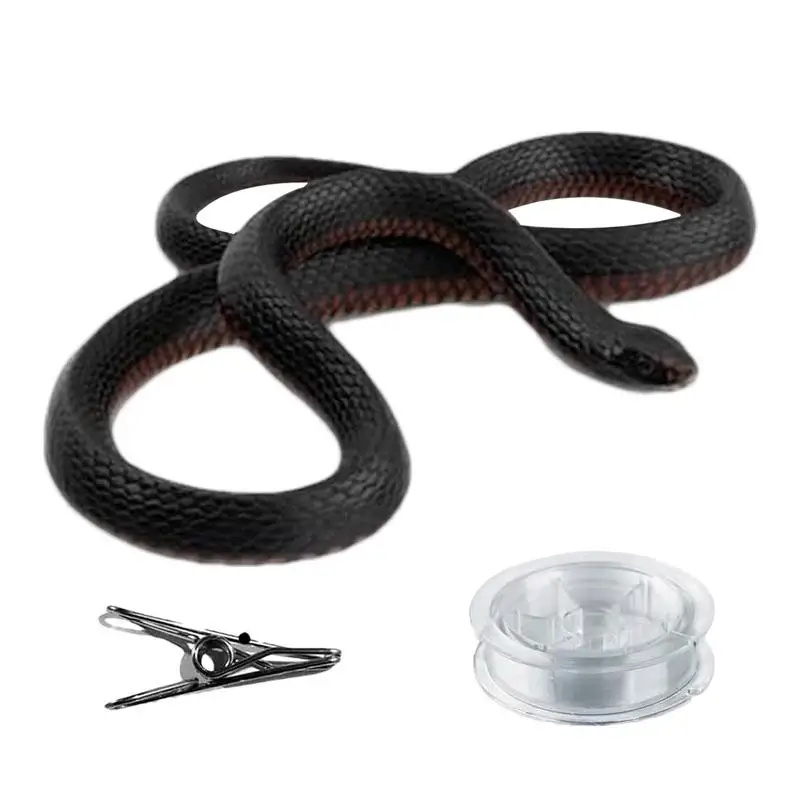 Scherzo serpente Scherzo serpente in silicone con clip per corda Kit bavaglio da golf realistico Scherzi da gioco in silicone Giocattolo per bambini Adulti e uomini