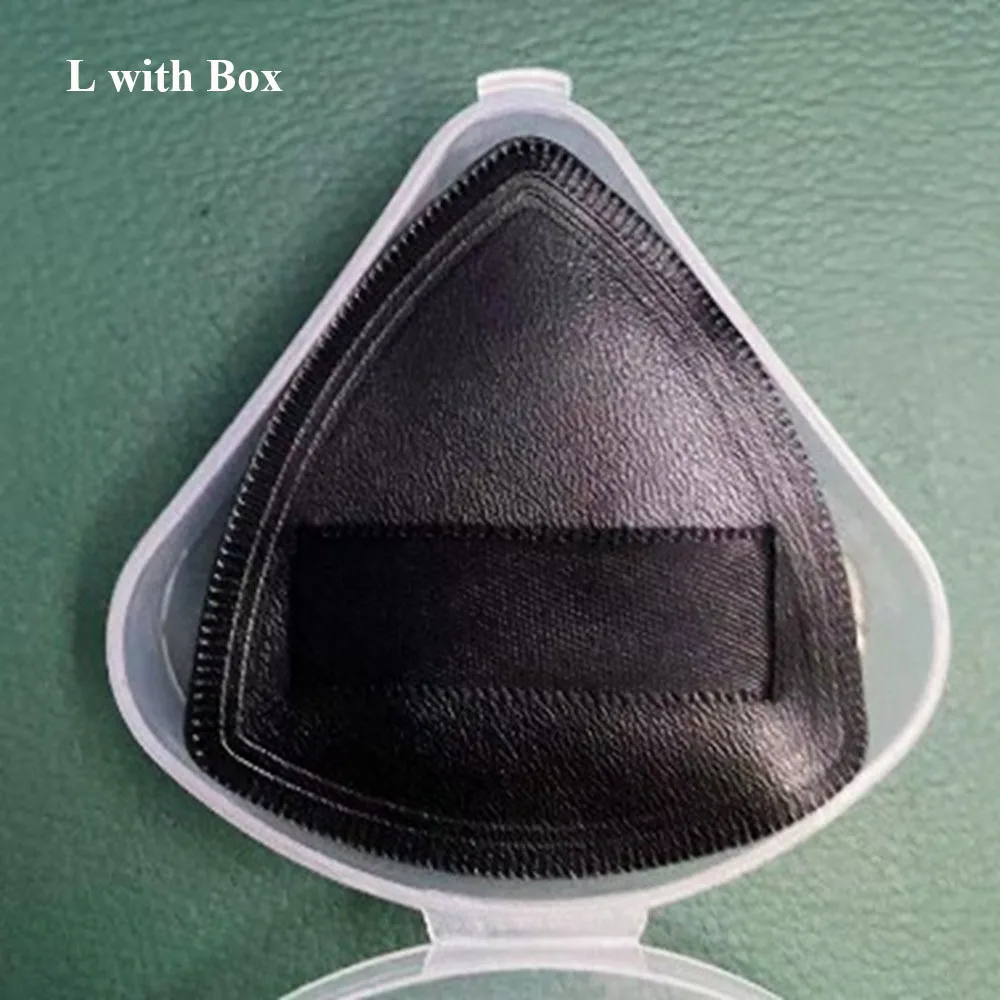 Polvere triangolare nera portatile per uso asciutto e bagnato Correttore morbido Trucco Soffio di cipria per fondotinta leggero a doppio uso