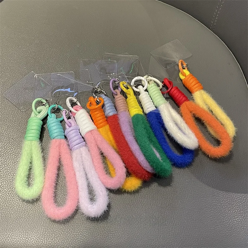 Stuffed Woven Cute Macron Phone Case Water Cup Lanyard AirPods Earphone Case Hanging Ornaments