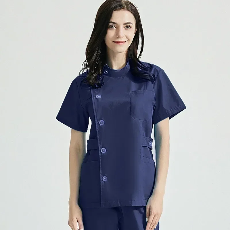 

Multicolor Unisex Short Sleeved Pharmacy Nurse Uniform Hospital Doctor Workwear Oral Dental Surgery Uniforms Medical Scrubs Sets