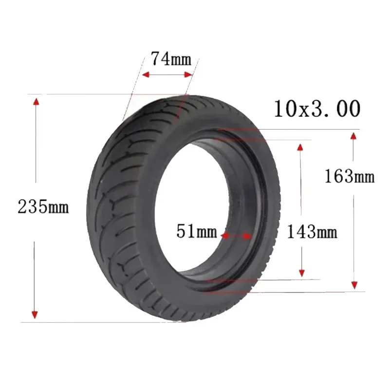 10 pollici 10x2.50 10x3.0 ruota anteriore Pneumatico solido per Kugoo M4 Dualtron Victor Luxury Eagle Speedway Scooter elettrico Retrofit fai da te