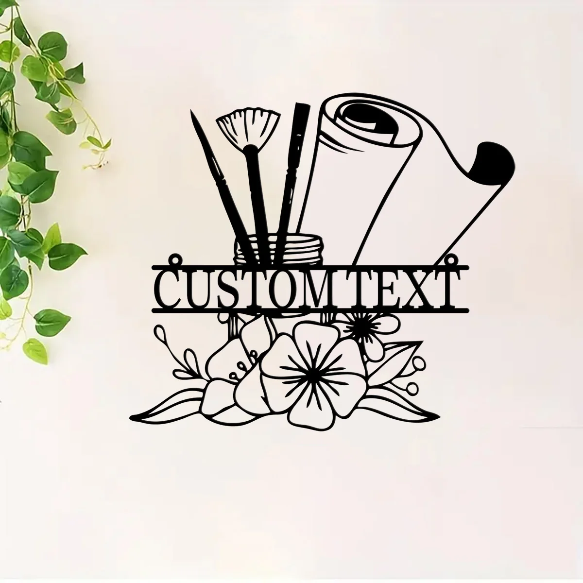 

Custom Painting Metal Wall Art, Artist Tools Metal Sign, Art Studio Sign, Personalized Artist Name Sign, Artist Gifts