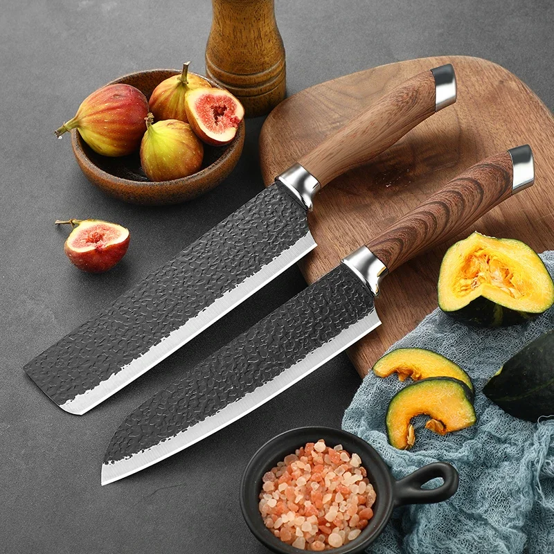 Japanisches Kochmesser aus Edelstahl, speziell für den Haushalt, scharf zum Schneiden von Fleisch, Gemüse und zum Aufschneiden.
