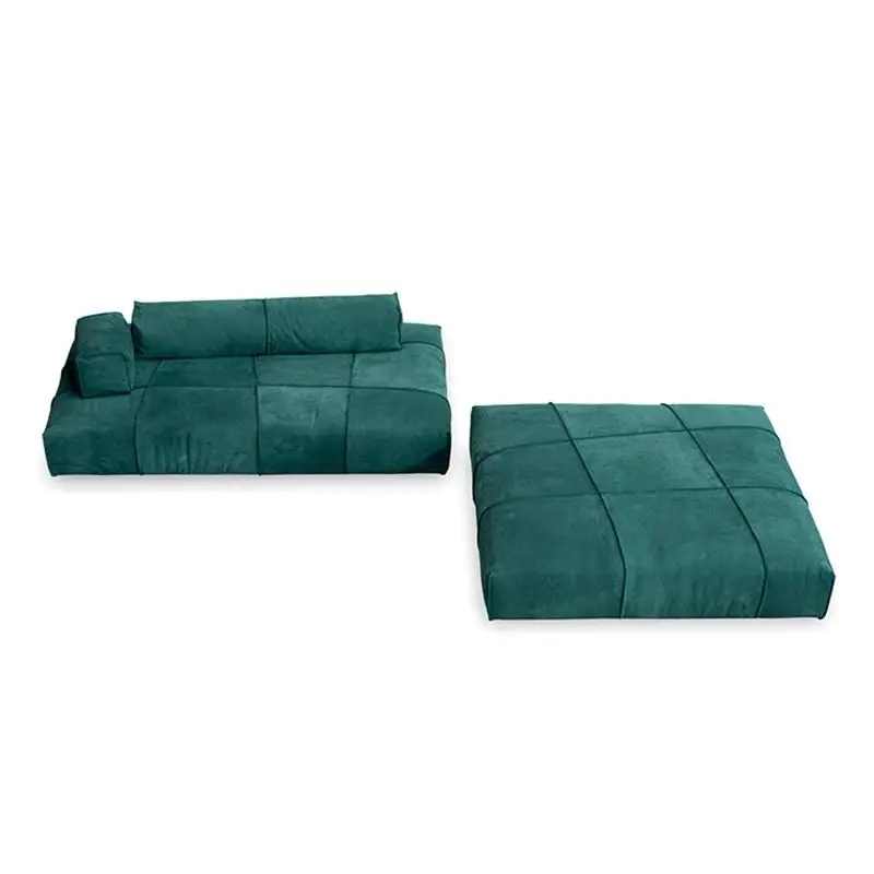 

Italian minimalist Panama tofu module, modern minimalist size, fabric sofa, creative modern designer
