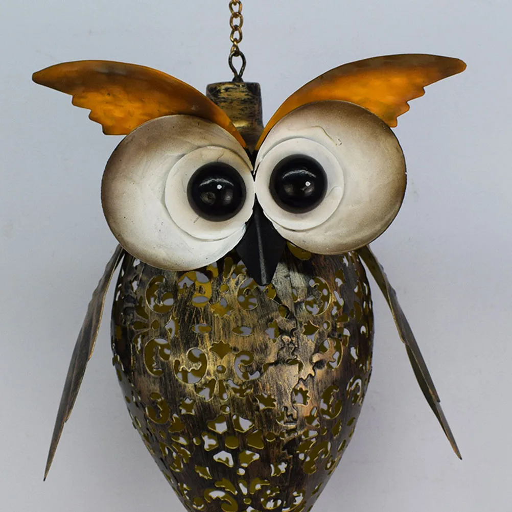 

Owl Wind Lamp Solar Powered Luminous Solar Wind Chime Decor Pendant Built in Garden Yard Decor Outdoor Light Sound