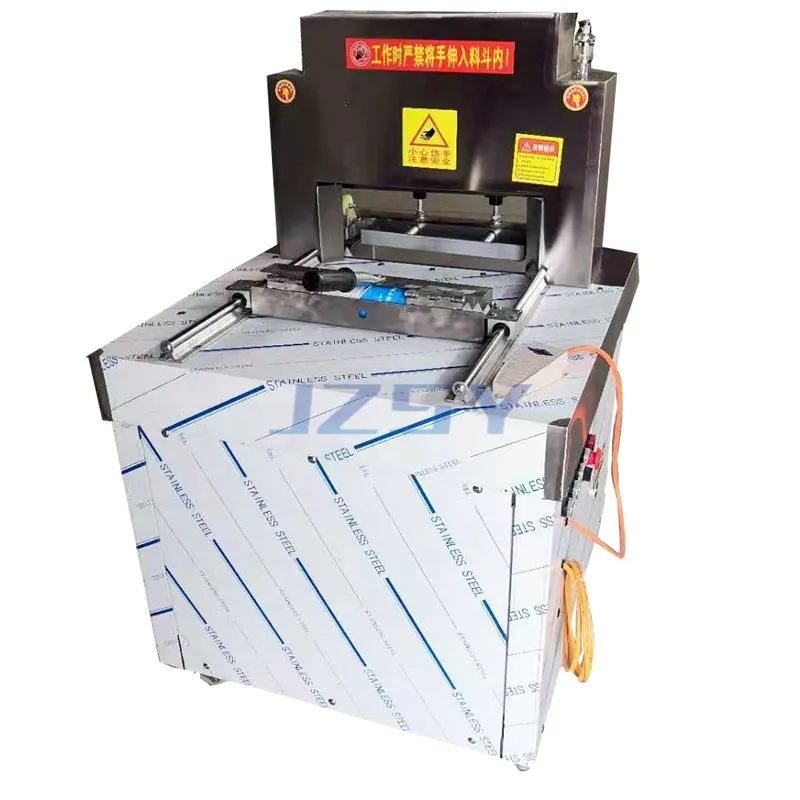 آلة قطع عظام اللحوم الأوتوماتيكية التجارية الكهربائية آلة تقطيع لحم الخنزير قطع معدات كتلة الأسماك المجمدة