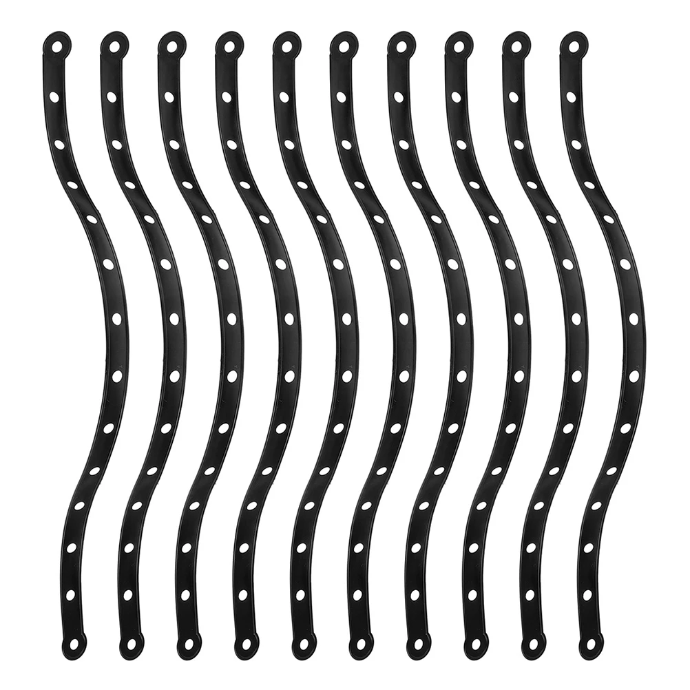 

20 Pcs Clothes Hangers Connection Strip Connector Strips Chain Closet Organizers Hanging Black Connecting