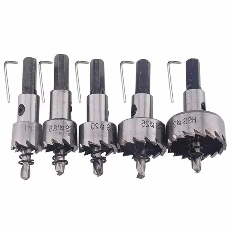 ABCL High-Speed-Stainless Steel Hole Opener, Hole Saw Kit With Wrench, Drill Bit Set- Works For Metal, Steel, Aluminum, Plastic