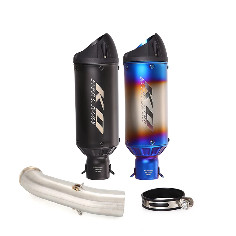 

Motorcycle Exhaust Tip Mid Link Pipe 304 Stainless Steel Muffler Slip On Modified For Duke 125 200 250 390 RC390 2017-2020