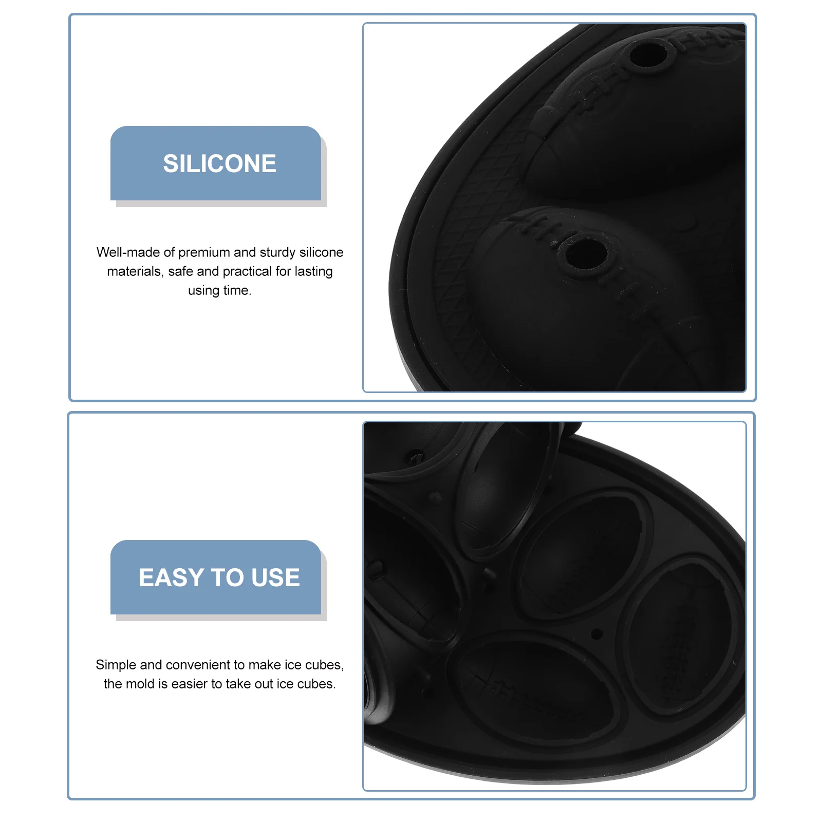 

Rugby Shaped Cube Mold Silicone Tray For Freezer Kitchen Making Tool Mini Ice Cube Trays Refrigerator Ice Mold Summer