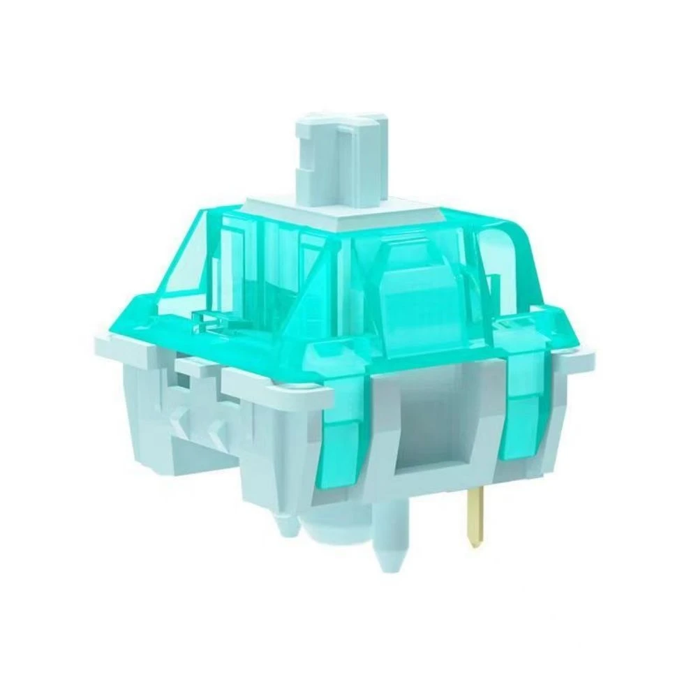 FS Ice Burning Switch Mechanical Keyboard Pre Lubed Tactile 48gf 5Pins HiFi Switches RGB Green Transparent Custom DIY For Gaming