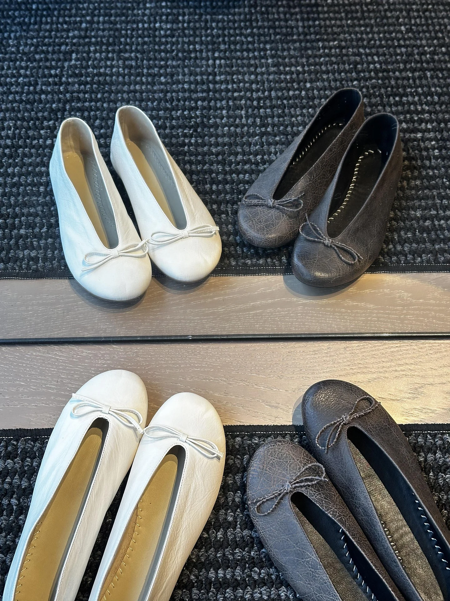 soft-bottom-ballet-flat-shoes-women's-round-toe-knot-slip-on-casual-fashion-footwear-leather-version-simple-style
