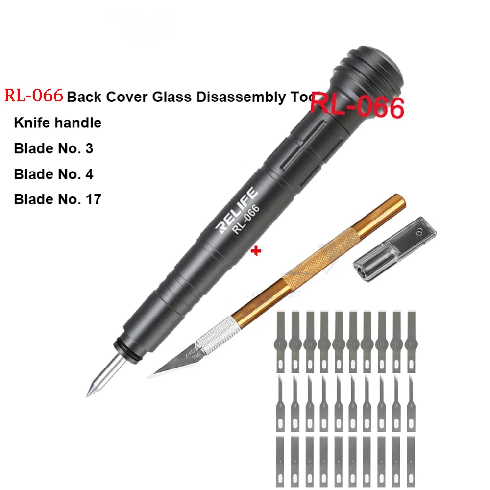 RELIFE RL-066 066C Glass Breaking Pen For iPhone Huawei Mobile Phone Rear Housing Battery Glass Cover Breaker Blasting Tools