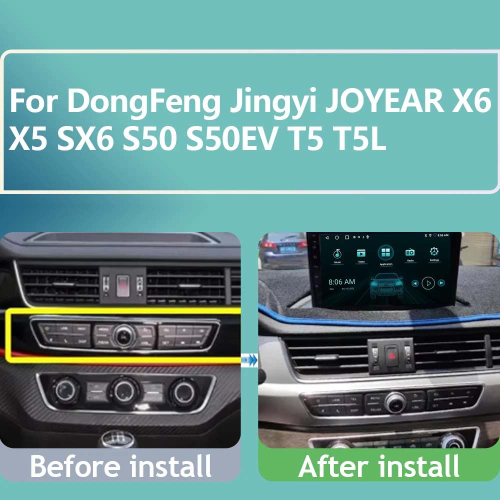 Car Radio Carplay For DongFeng Jingyi JOYEAR X6 X5 SX6 S50 S50EV T5 T5L Navigation GPS Android Auto Screen Video Stereo 5G Wifi