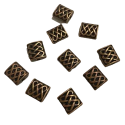20pcs 10*9*4.3mm hole 1.9mm  antiqued copper color 2sided  spacer beads H0308