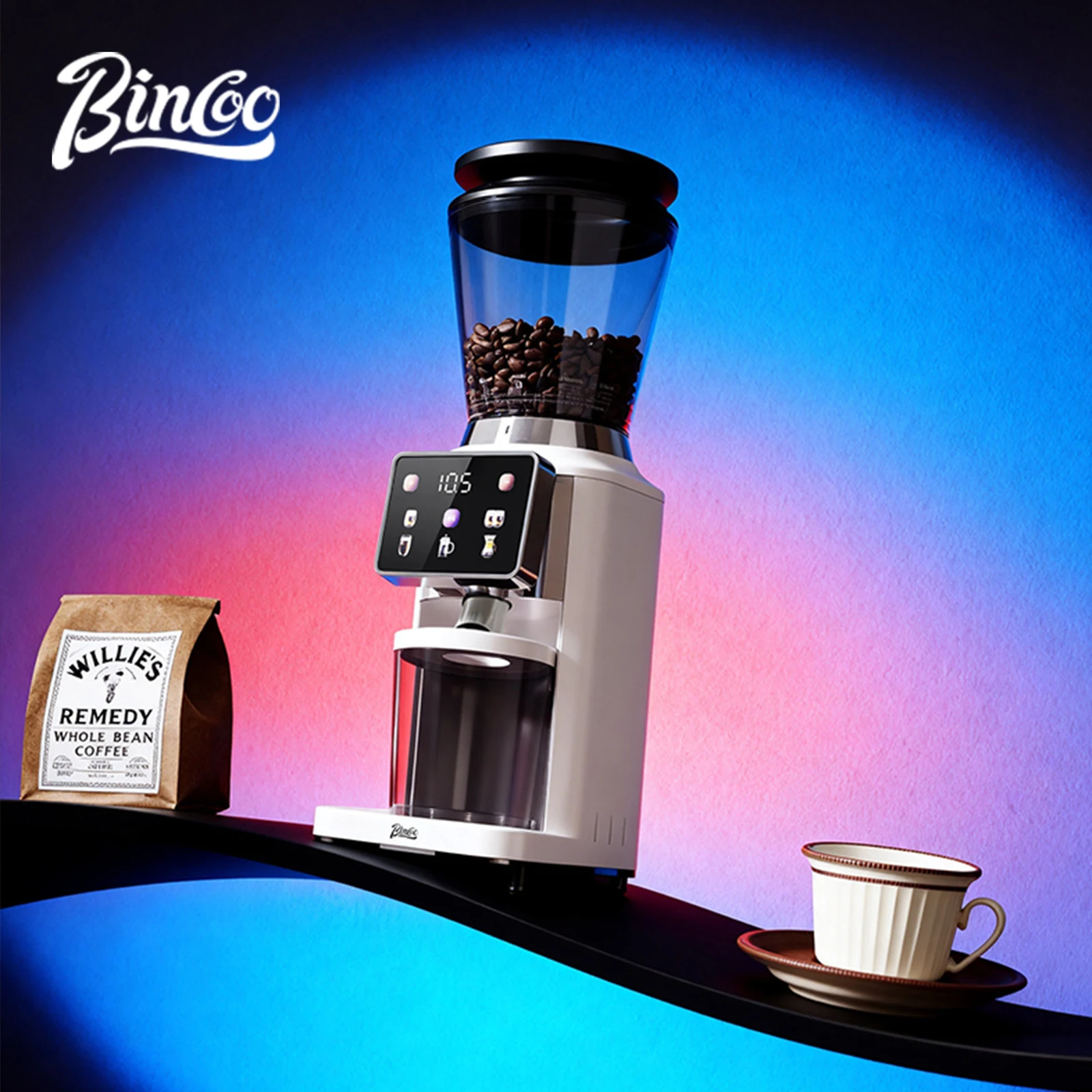 BINCOO Electric Coffee Grinder 48 Adjustable Settings Professional Automatic Coffee Grinder for Espresso Pour Over Coffee