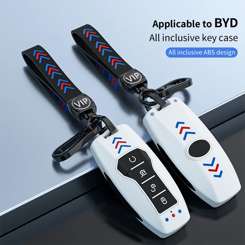 

4 Buttons Car Key Cover Case Shell Compatible with BYD Control Key Includes Keychain with Luminous Buttons Car Key Accessories