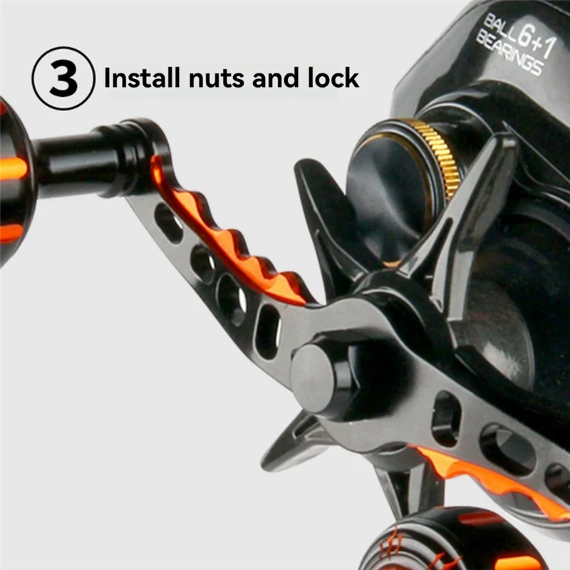 

AS98-Rocker Arm Metal Rocker Arm Reel Replacement Power Metal Rocker Arm Handle Grip Modified Rocker Arm EVA Capsule
