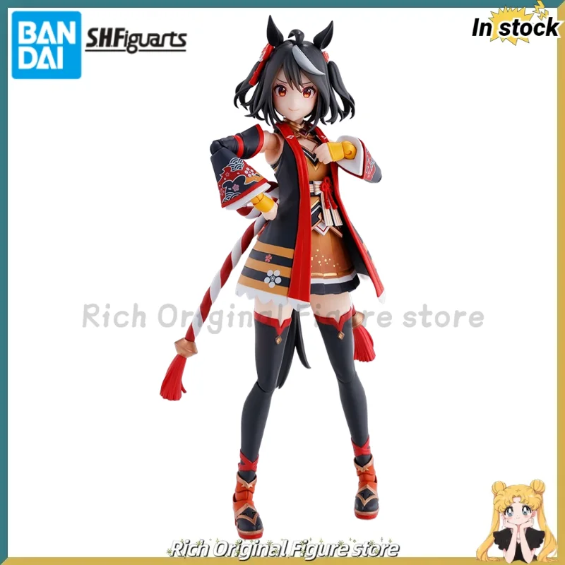 

【В наличии】Оригинальная фигурка BANDAI SPIRITS S.H.F Pretty Derby Kitasan, черная аниме-фигурка, модель игрушечной фигурки, кукла