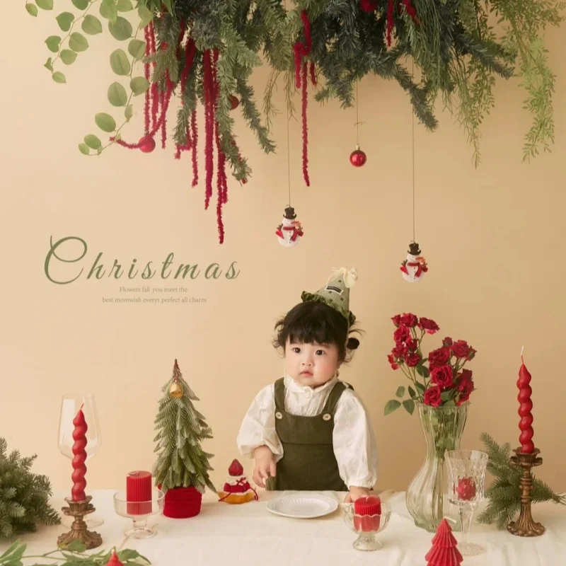 صورة للأطفال 100 يوم، صورة عمرها عام واحد، قبعة عيد الميلاد، صور الأطفال، ملابس التصوير الفوتوغرافي، دعائم الاستوديو، مقدمات التصوير