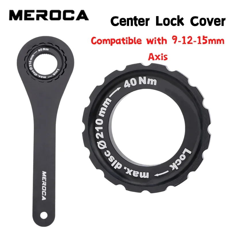 

Bicycle Center-Lock Cover MTB Mountain Bike 6 Bolts Disc Brake Rotor Adapter Compatible with 9/12/15mm Axis Repair Tools