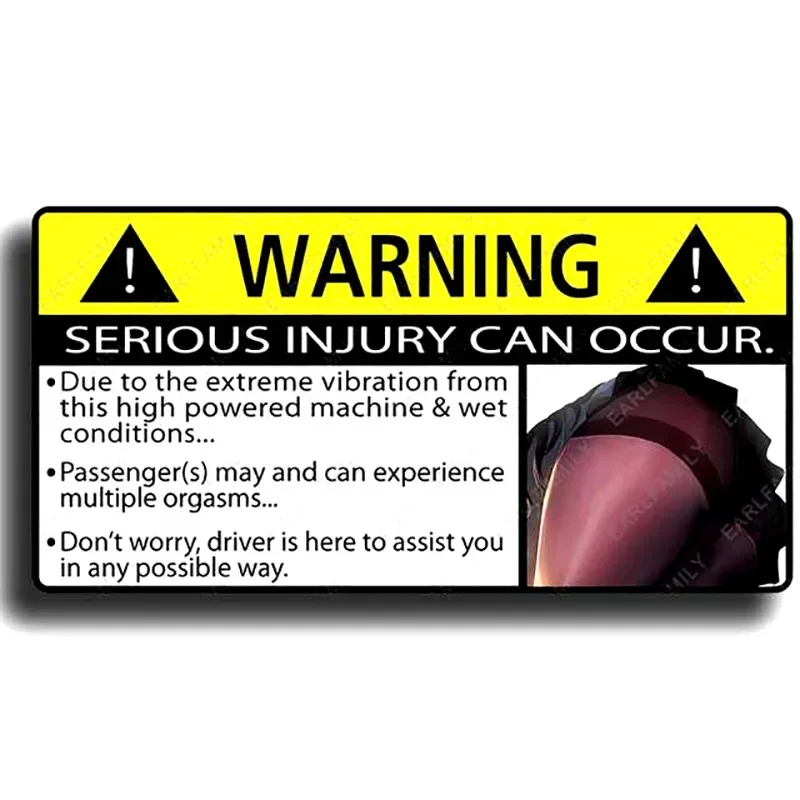 For Sexy Boat Vibration Warning Car Stickers Graffiti Decal RV JDM VAN Motorcycle Trunk Scratch-Proof