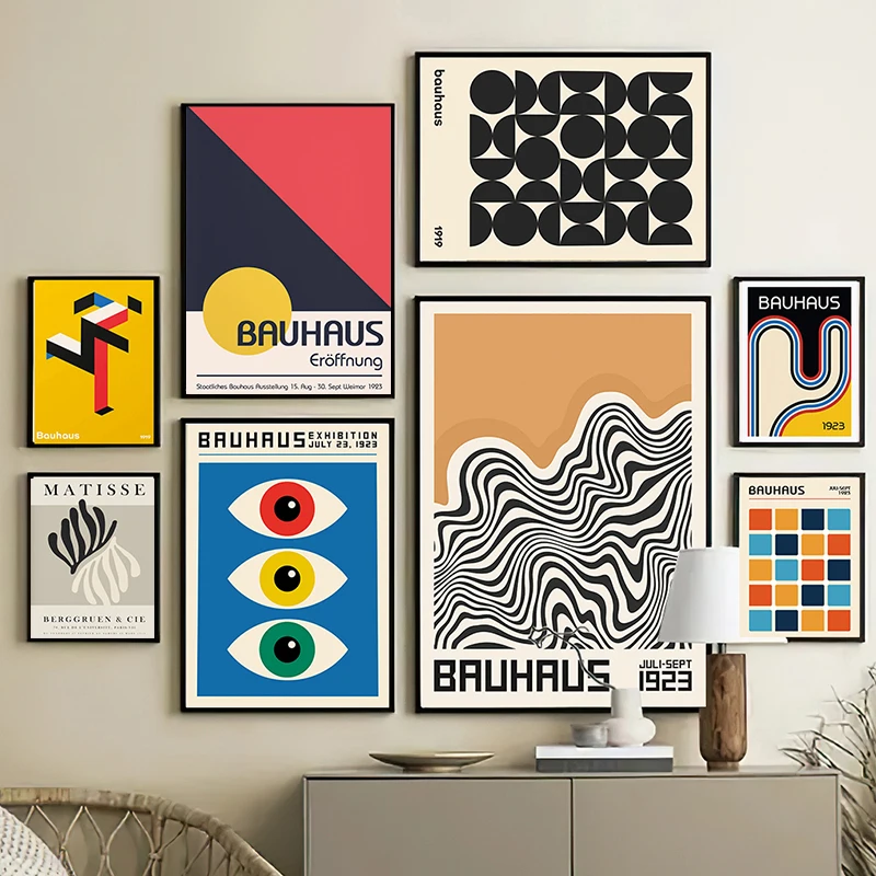 Bauhaus Matisse Leaf Geometry Abstract Posters and Prints Wall Art Canvas Painting Hotel Bar Pictures For Living Room Home Decor