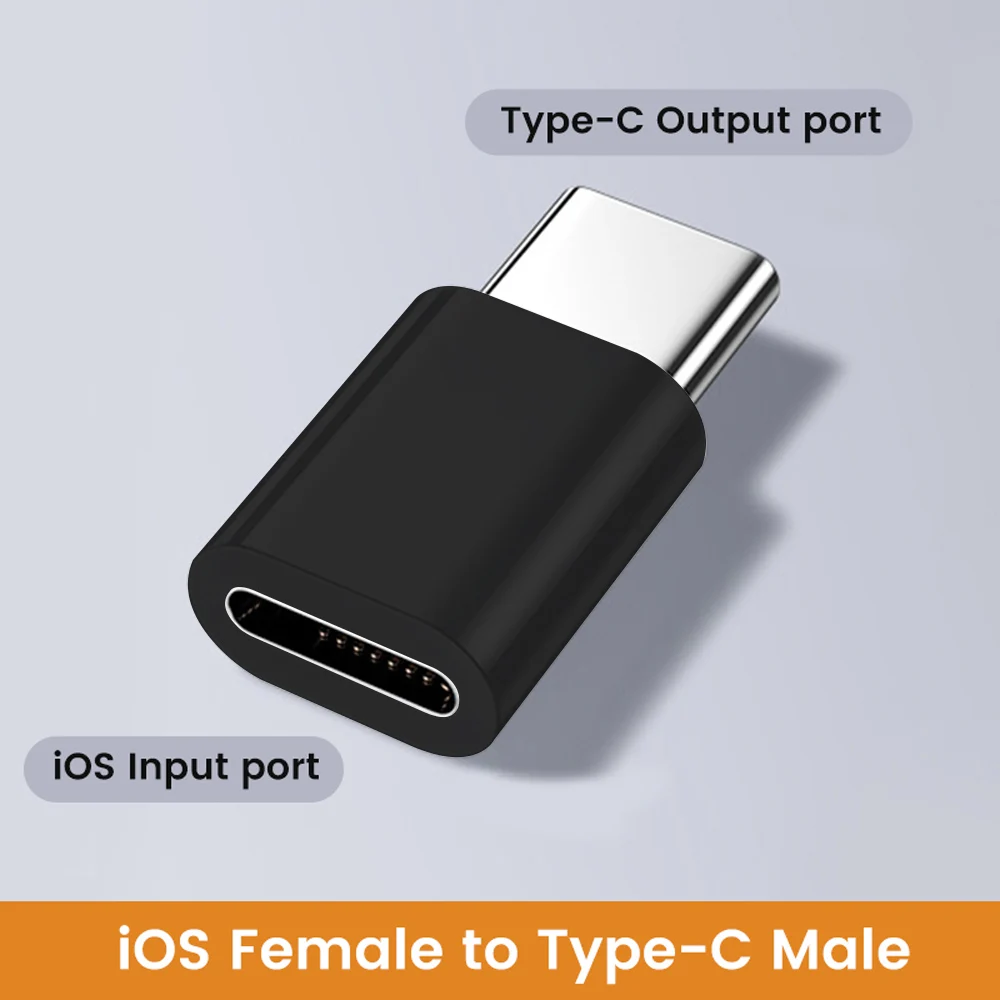 C타입-라이트닝 어댑터 암컷 C타입 어댑터, IOS 고속 충전 어댑터, 아이폰용 USB C 컨버터