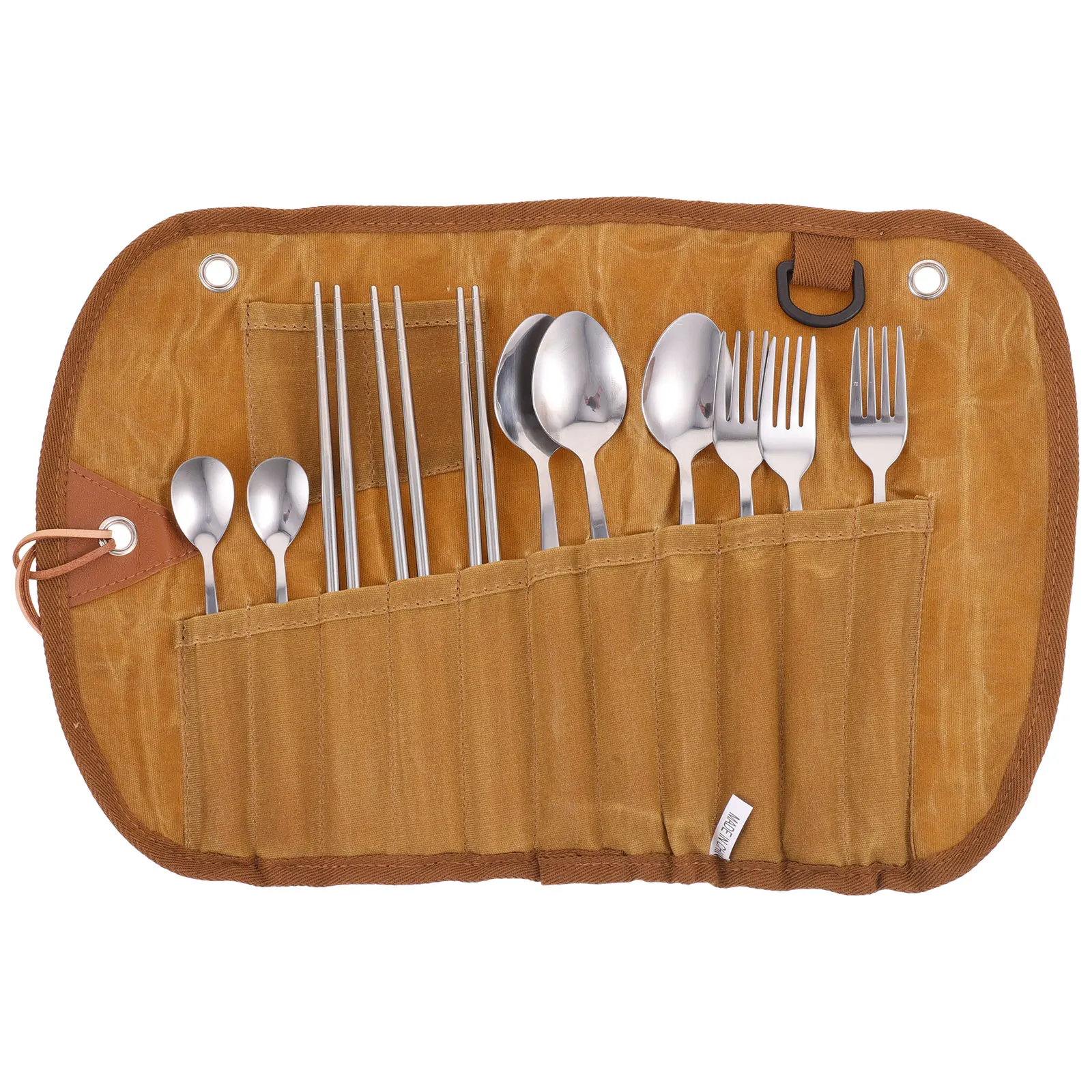 

Cutlery Storage Bag Camping Tableware Set Portable Pouch Picnic Supplies Organizer Barbecue Outdoor Dining Accessories