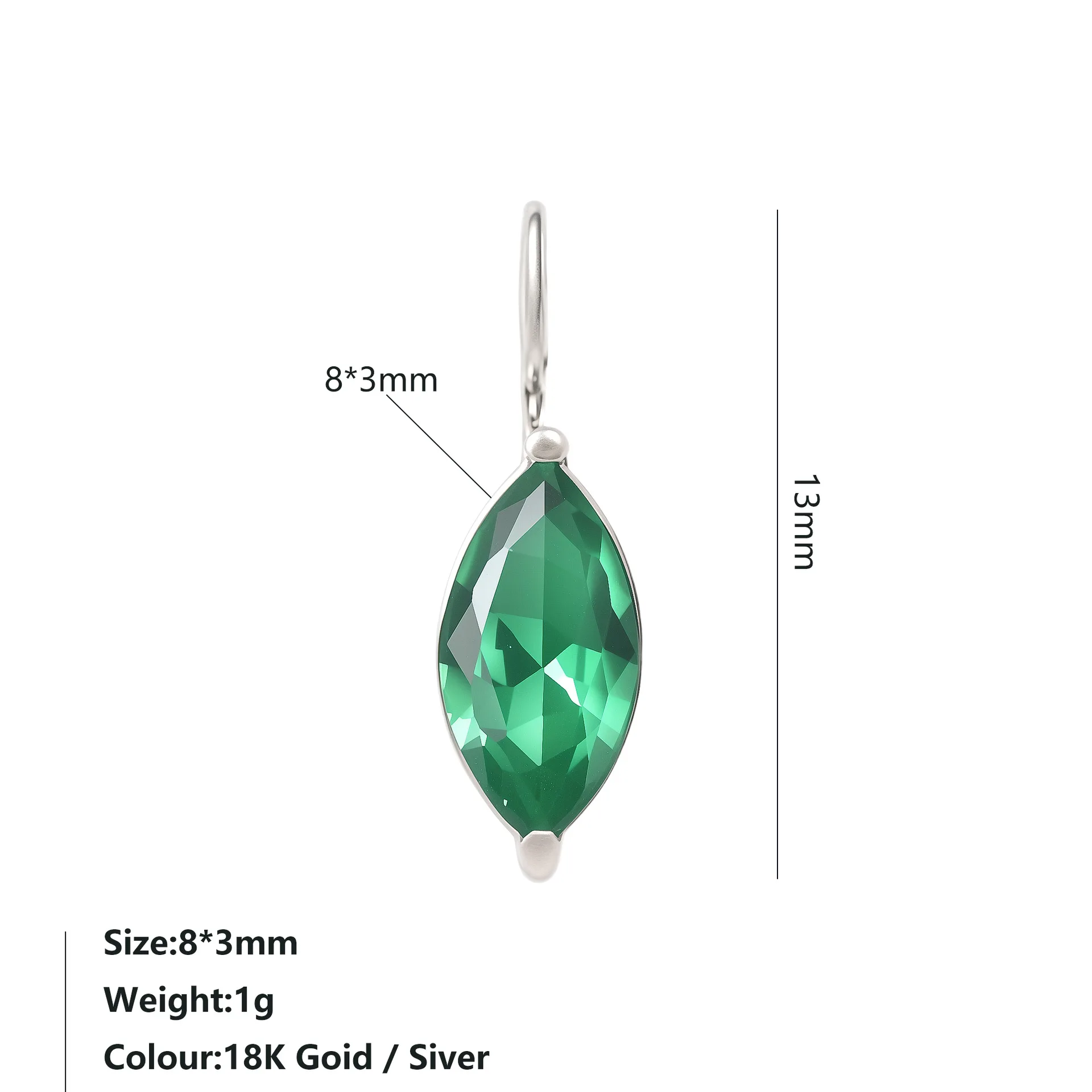 Tiny Marquise Crystal Charms for DIY Earrings
