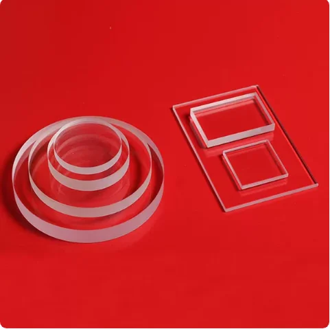 Diameter 80/85mm Round Quartz Sheet  High Temperature Resistant Square Ultraviolet Transmitting Optical Window Lens Jgs2