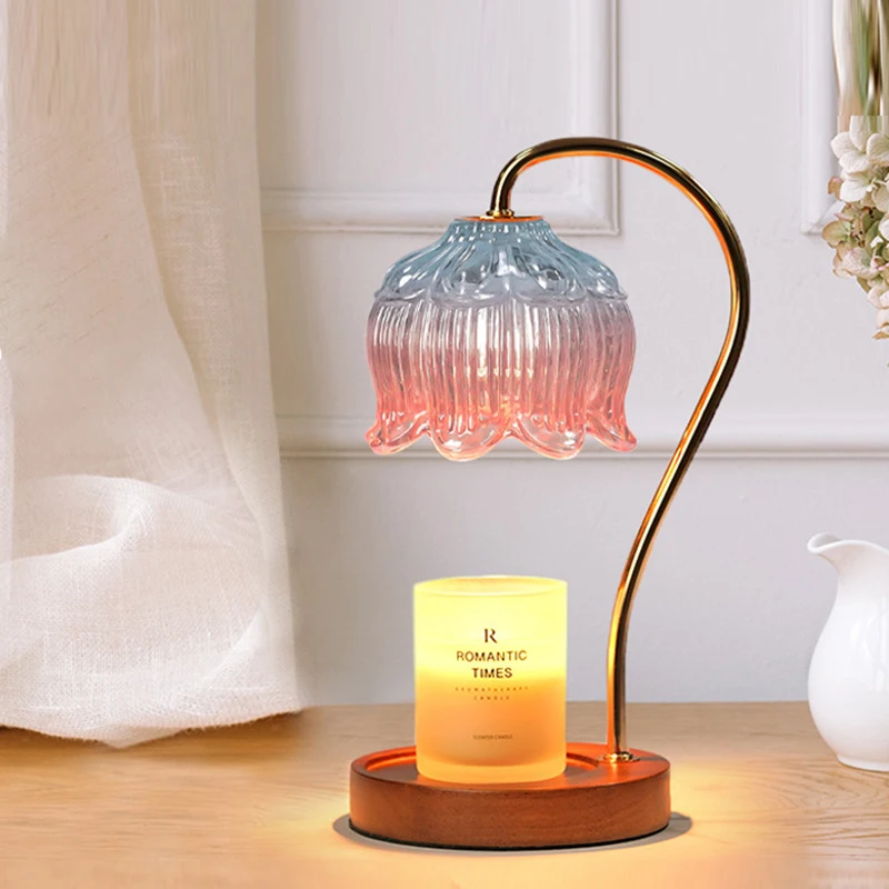 AC ขับเคลื่อนดอกไม้เทียนอุ่นแสงคลาสสิกกระจายกลิ่นหอมมัลติฟังก์ชั่โคมไฟสําหรับห้องนอนห้องนั่งเล่น