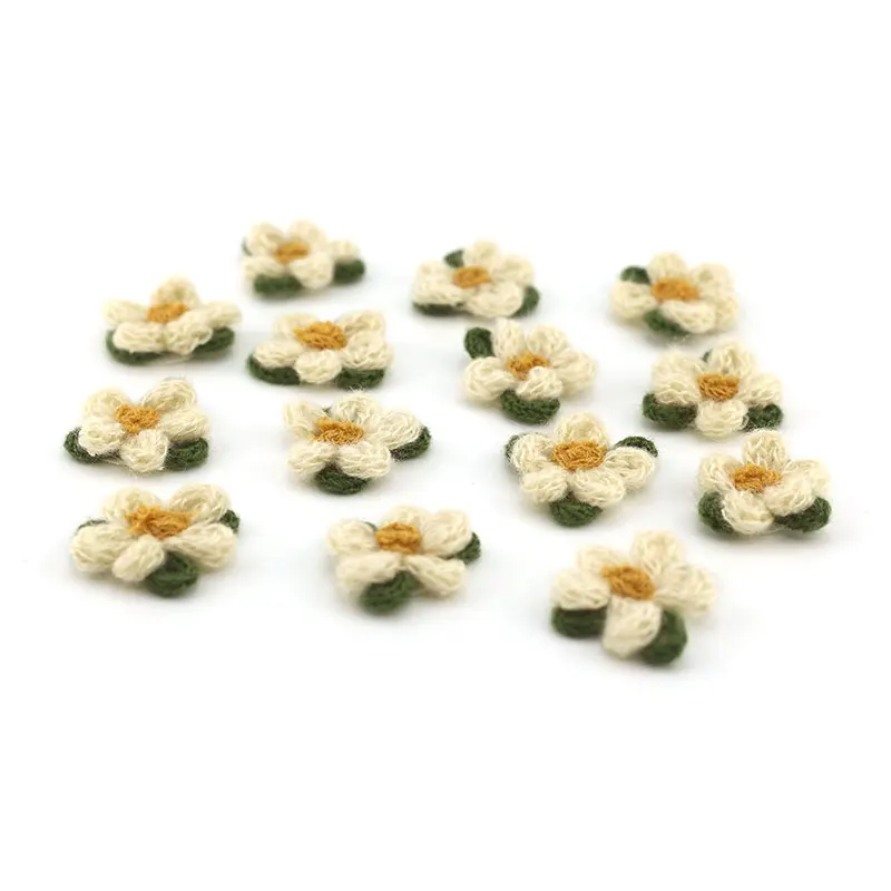 10 Stück Vintage-Blumenmotive, 5 cm, gehäkelte Blumen-Accessoires für Kinderkleidung, DIY-Blumen-Accessoires, Aufnäher – Detail 3