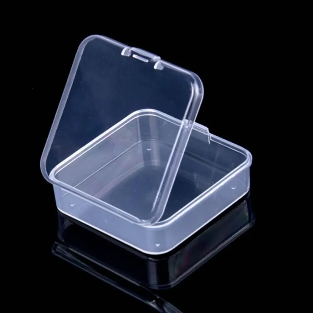 PP Square Storage Case Collection Box Jewelry Storage Case  Business Card Holder Plastic Storage Case Small Boxes