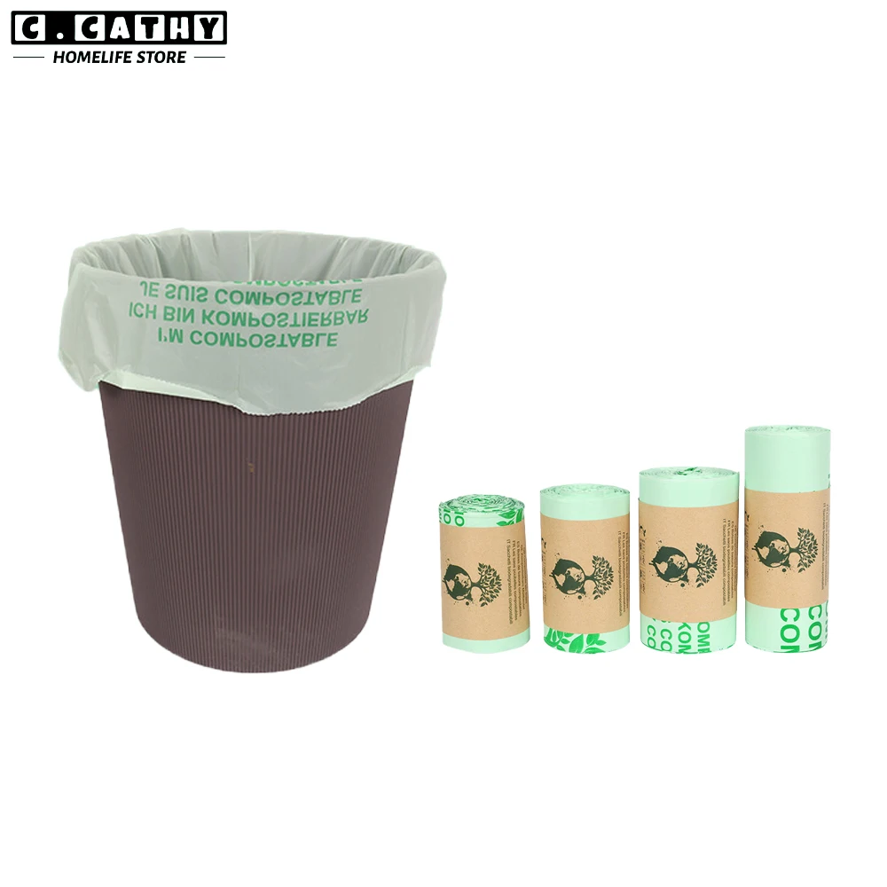 50/100pcs biodegradable Hulladék Zsák Sószemcse Kikeményít compostable Recicling Dédelget Hajófar konyhai háztartási degradable Ponyva Szatyor