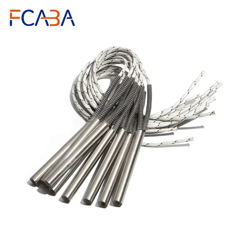 

FCABA 5PCS 10mm 165~185mm 316SUS Tubular Cartridge Heater 110V/220V/380V 670W/690W/700W/750W Electric Heating Element