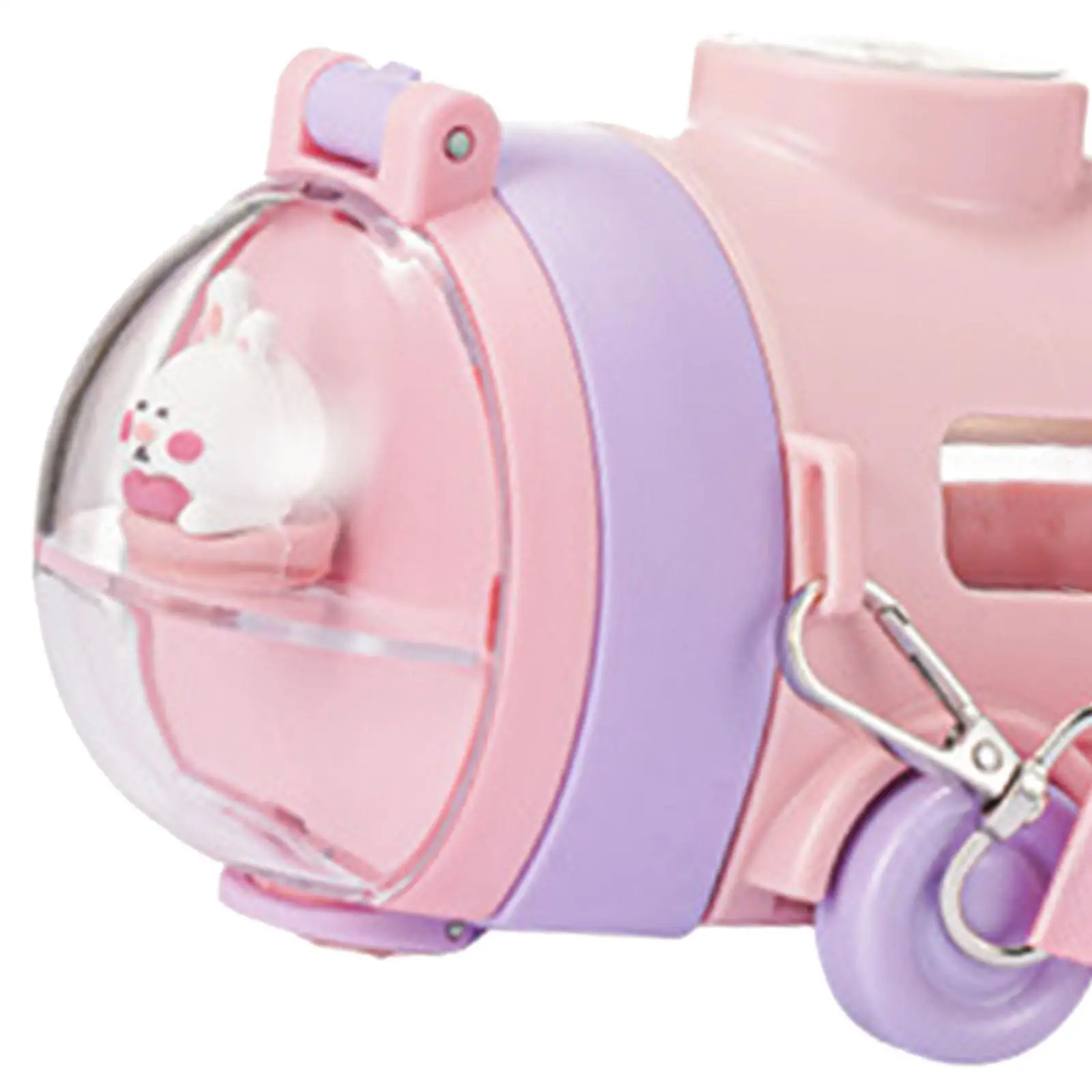 Water Kettle for Kids Straw Water Cup Shoulder Strap Reusable Locking Flip Lid