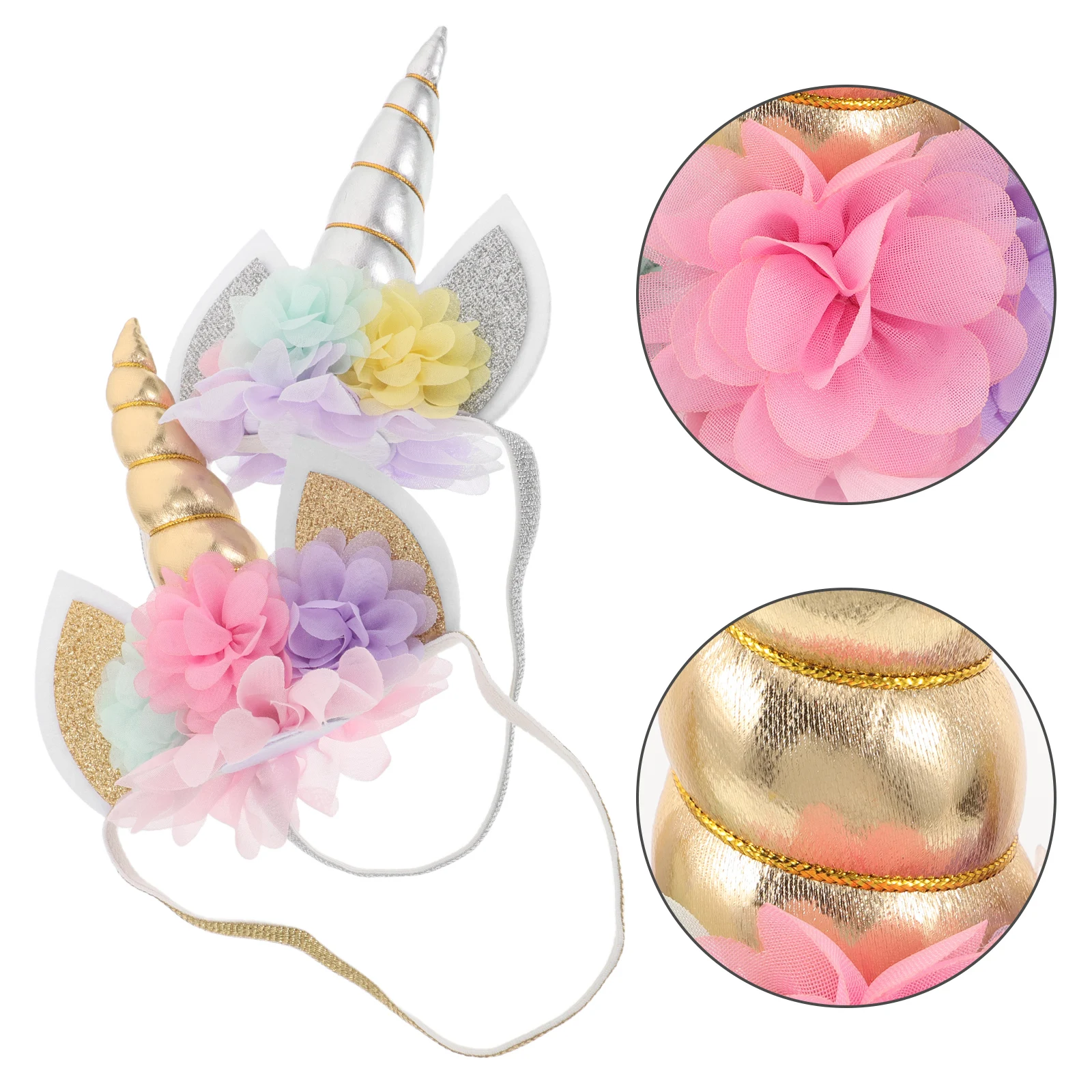 

2 Pcs Headgear Children's Hair Belt Baby Cloth Elastic Spiral Flower Headband