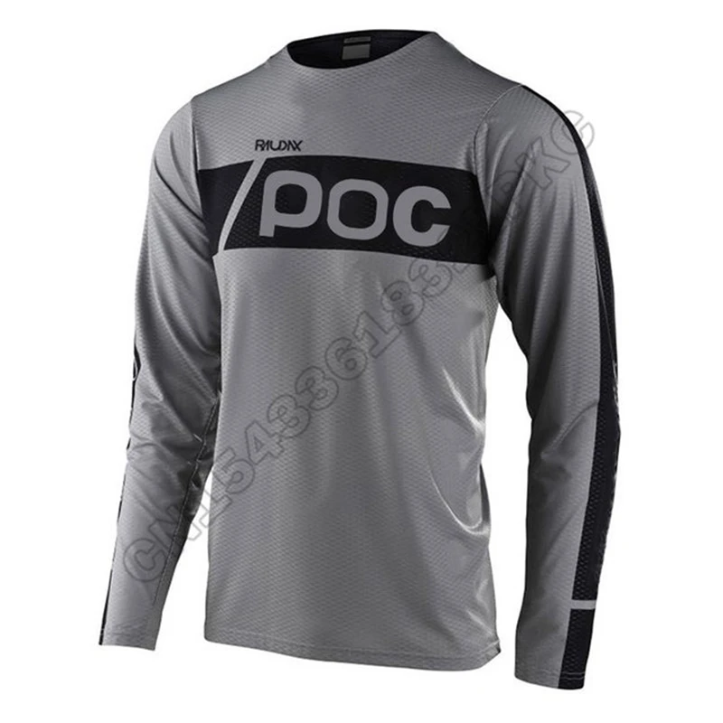 RAUDAX POC Mtb Cycling Men Downhill Jerseys Summer MTB Bike T-shirt Long Sleeve Motocross Sportwear Clothing Jersey Quick Dry