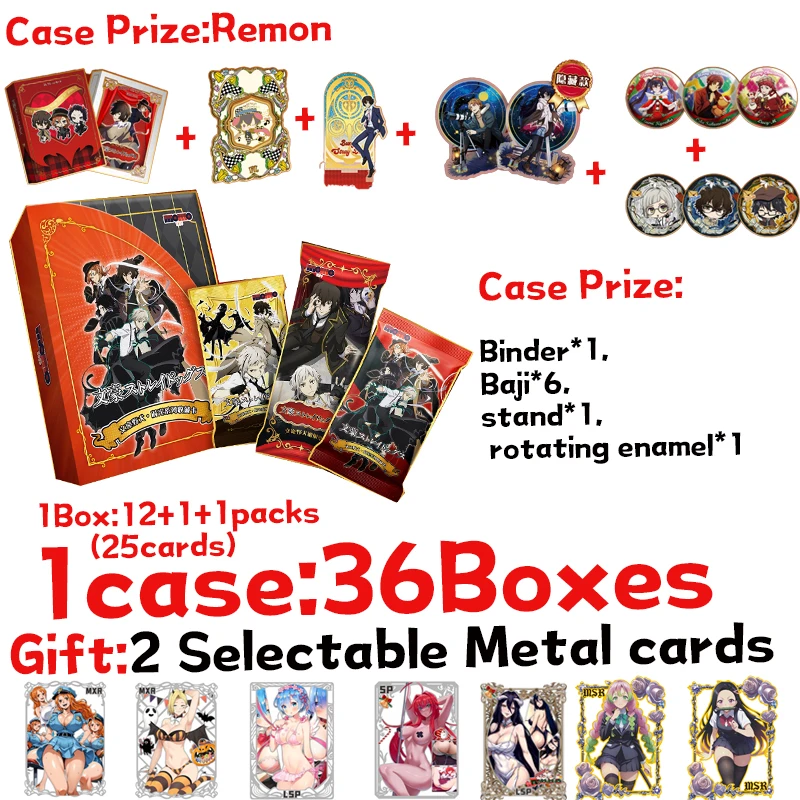 

Wholesale Case MOMO Card X Bungo Stray Dogs Japanese Anime Collection Card Doujin Booster Box Kid Toy Birthday Gifts