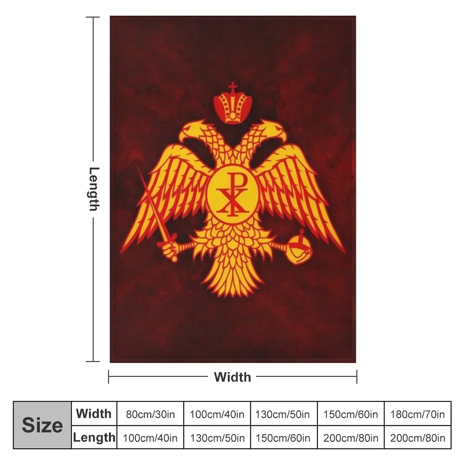 Imperial Byzantine symbol Throw Blanket Soft Big Soft Beds Luxury Designer Plaid on the sofa Heavy Decorative Sofas Blankets