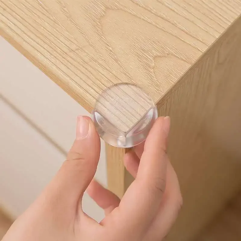 4 個透明小さな安全コーナープロテクターベビーシリコーン安全エッジガード子供衝突防止保護カバー角度パッド