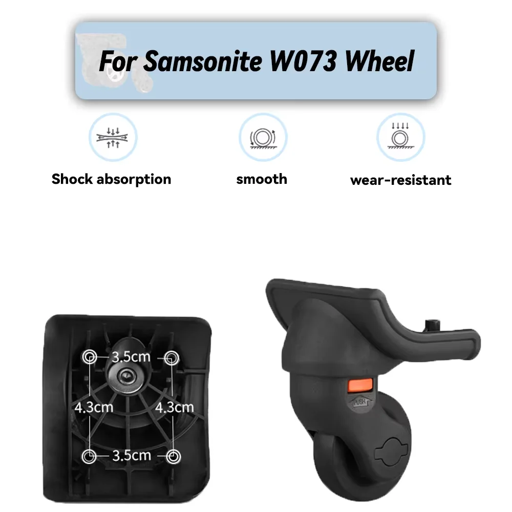 

For Samsonite W073 Universal Wheel Replacement Suitcase Rotating Smooth Silent Shock Absorbing Wheel Accessories Wheels Casters