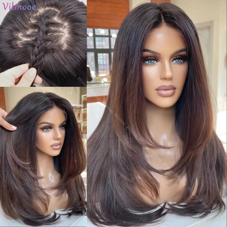 

Black Root 5*5 Silk Base Human Hair Wig with Baby Hair Natural Wave Ombre Honey Blonde 13x4 Silk Top Lace Front Wig Pre Plucked