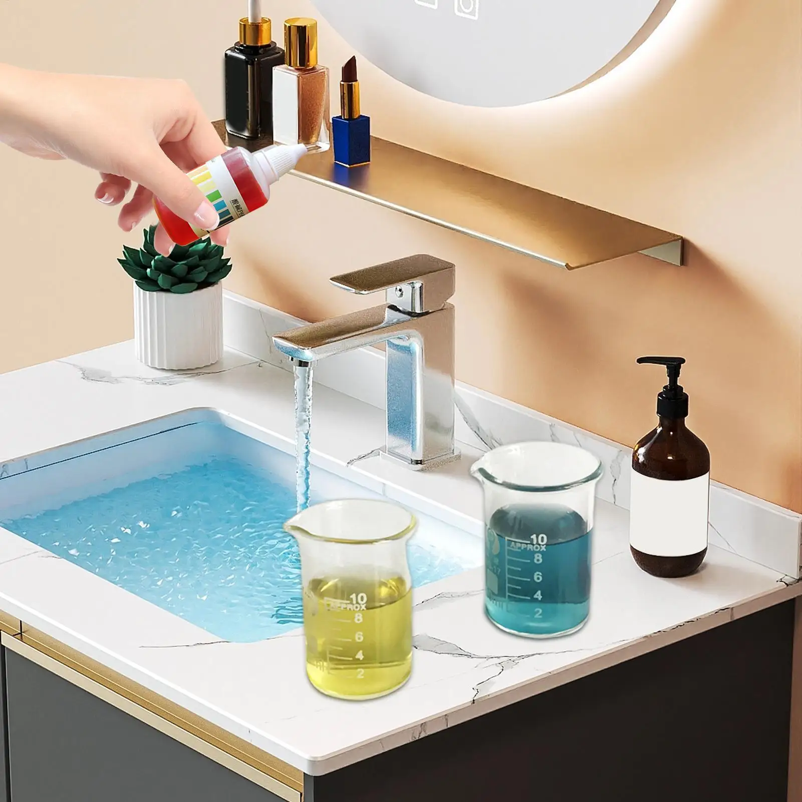 50ml PH Test Drop Water Quality Tester Accurate PH Water Tester Portable PH Levels Tester Aquarium for Pool Analysis Reagent